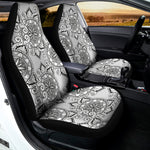 Zentangle Floral Pattern Print Universal Fit Car Seat Covers