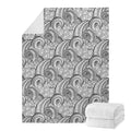 Zentangle Flower Pattern Print Blanket