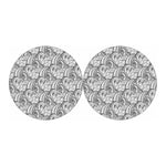 Zentangle Flower Pattern Print Car Coasters