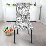 Zentangle Flower Pattern Print Dining Chair Slipcover
