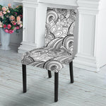 Zentangle Flower Pattern Print Dining Chair Slipcover