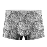 Zentangle Flower Pattern Print Men's Boxer Briefs