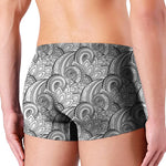 Zentangle Flower Pattern Print Men's Boxer Briefs