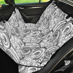 Zentangle Flower Pattern Print Pet Car Back Seat Cover