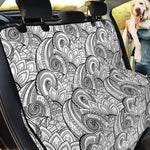 Zentangle Flower Pattern Print Pet Car Back Seat Cover