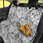 Zentangle Flower Pattern Print Pet Car Back Seat Cover