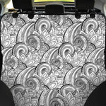 Zentangle Flower Pattern Print Pet Car Back Seat Cover