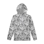 Zentangle Flower Pattern Print Pullover Hoodie
