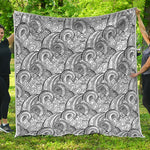 Zentangle Flower Pattern Print Quilt