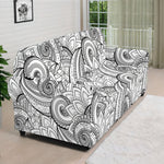 Zentangle Flower Pattern Print Sofa Cover