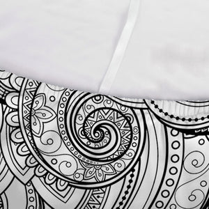 Zentangle Flower Pattern Print Sofa Cover