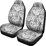 Zentangle Flower Pattern Print Universal Fit Car Seat Covers