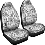 Zentangle Flower Pattern Print Universal Fit Car Seat Covers