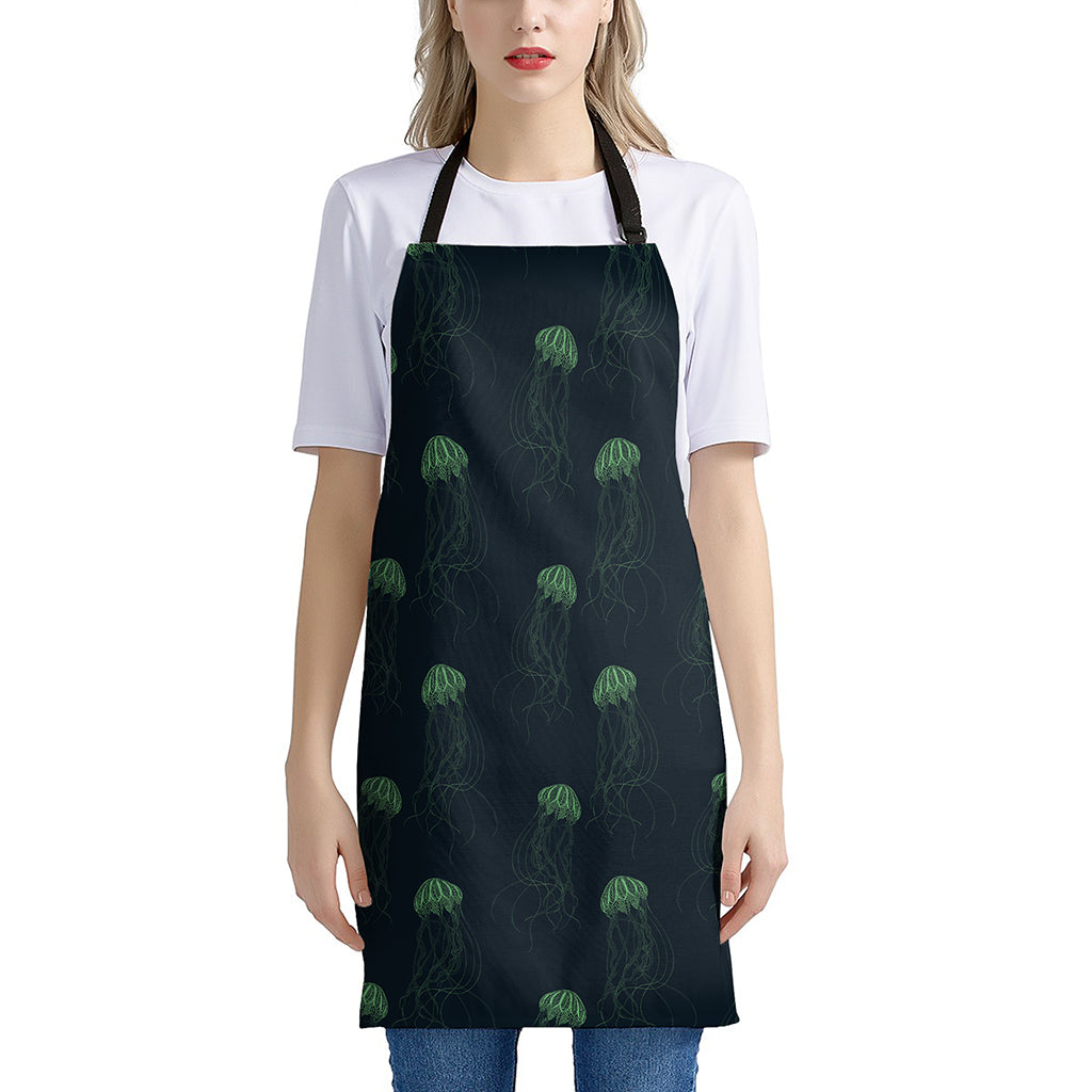 Zentangle Jellyfish Pattern Print Apron