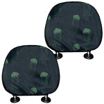 Zentangle Jellyfish Pattern Print Car Headrest Covers