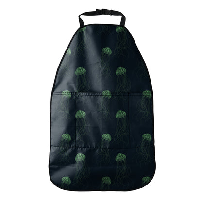 Zentangle Jellyfish Pattern Print Car Seat Organizers