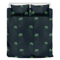Zentangle Jellyfish Pattern Print Duvet Cover Bedding Set