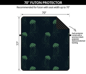 Zentangle Jellyfish Pattern Print Futon Protector