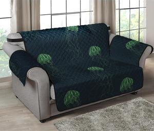 Zentangle Jellyfish Pattern Print Loveseat Protector