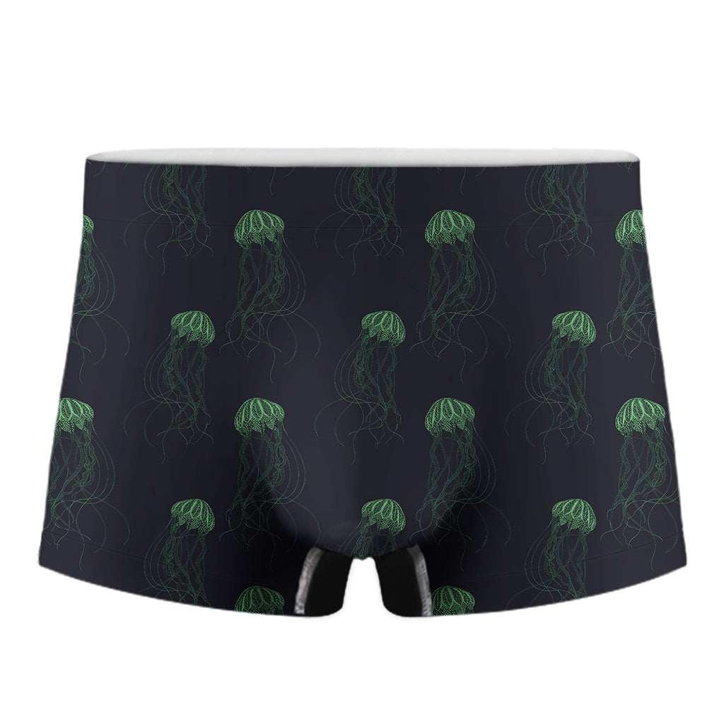 Zentangle Jellyfish Pattern Print Men's Boxer Briefs