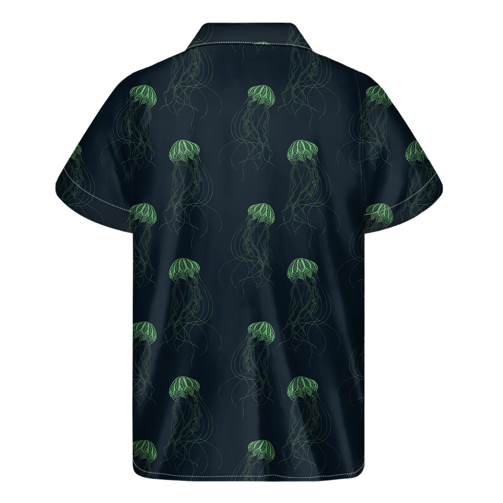 Zentangle Jellyfish Pattern Print Men's Short Sleeve Shirt