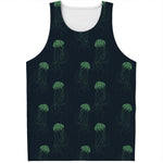 Zentangle Jellyfish Pattern Print Men's Tank Top