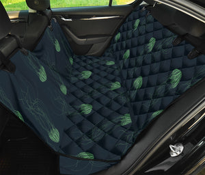 Zentangle Jellyfish Pattern Print Pet Car Back Seat Cover