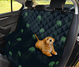 Zentangle Jellyfish Pattern Print Pet Car Back Seat Cover