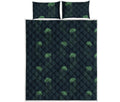 Zentangle Jellyfish Pattern Print Quilt Bed Set