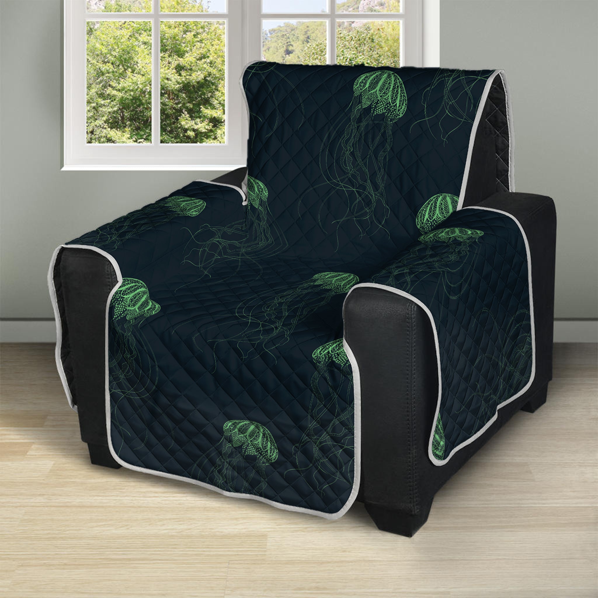 Zentangle Jellyfish Pattern Print Recliner Protector