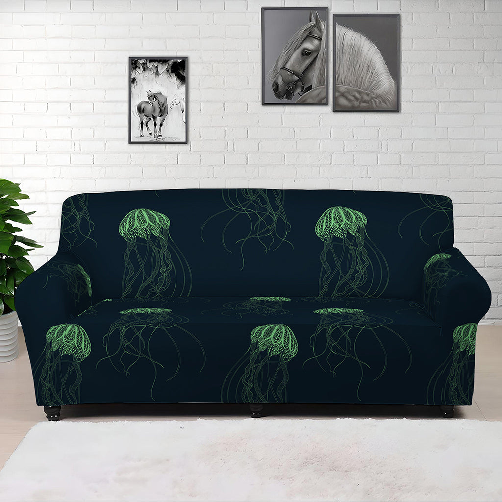 Zentangle Jellyfish Pattern Print Sofa Cover