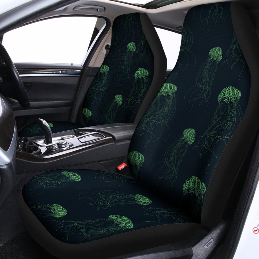 Zentangle Jellyfish Pattern Print Universal Fit Car Seat Covers