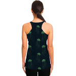 Zentangle Jellyfish Pattern Print Women's Racerback Tank Top