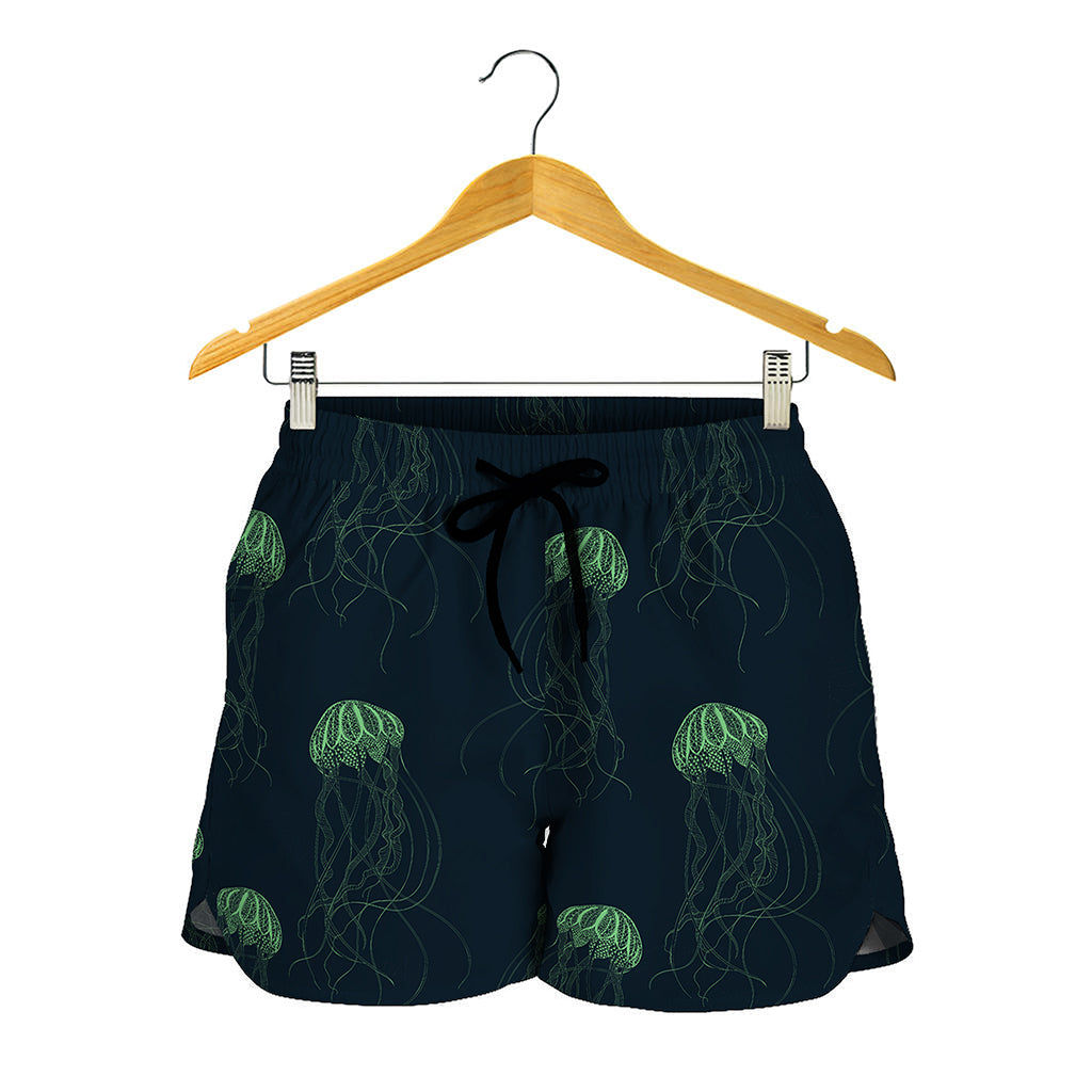 Zentangle Jellyfish Pattern Print Women's Shorts