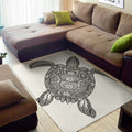 Zentangle Sea Turtle Print Floor Mat