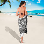 Zentangle Sea Turtle Print Beach Sarong Wrap