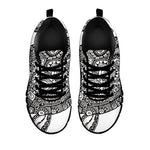Zentangle Sea Turtle Print Black Sneakers