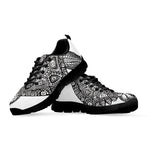 Zentangle Sea Turtle Print Black Sneakers
