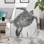 Zentangle Sea Turtle Print Blanket