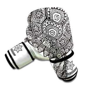 Zentangle Sea Turtle Print Boxing Gloves