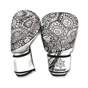 Zentangle Sea Turtle Print Boxing Gloves