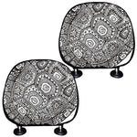 Zentangle Sea Turtle Print Car Headrest Covers