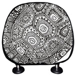 Zentangle Sea Turtle Print Car Headrest Covers