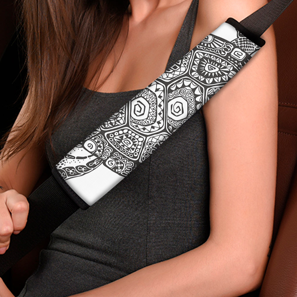 Zentangle Sea Turtle Print Car Seat Belt Covers