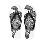 Zentangle Sea Turtle Print Flip Flops