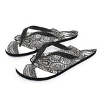 Zentangle Sea Turtle Print Flip Flops