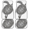 Zentangle Sea Turtle Print Front and Back Car Floor Mats