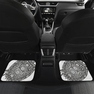 Zentangle Sea Turtle Print Front and Back Car Floor Mats