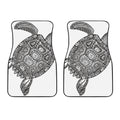 Zentangle Sea Turtle Print Front Car Floor Mats