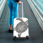 Zentangle Sea Turtle Print Luggage Cover